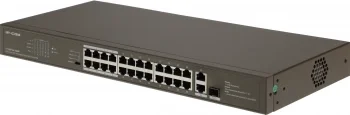 Коммутатор IP-Com F1126P-24-250W (L2) 24x100Мбит/с 2x1Гбит/с 1xКомбо(1000BASE-T/SFP) 1SFP 24PoE 230W неуправляемый