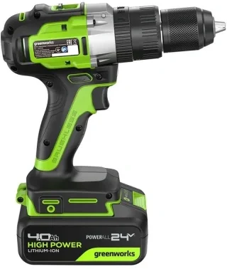 Дрель-шуруповерт Greenworks GD24DD60 аккум. патрон:быстрозажимной (3704107CUB)