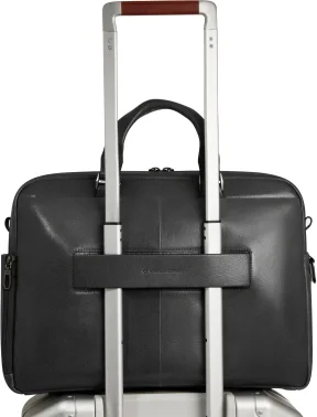 Деловая сумка мужская Piquadro Solm CA7025S141/N с отделением для ноутбука 14" черная натур.кожа
