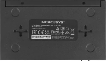 Коммутатор Mercusys MS108GP (L2) 8x1Гбит/с 7PoE+ 65W неуправляемый