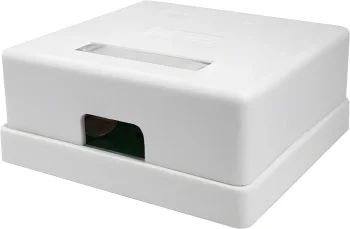 Розетка Suprlan 10-0308-1 наклад. RJ45 2 кат.5E FTP бел.
