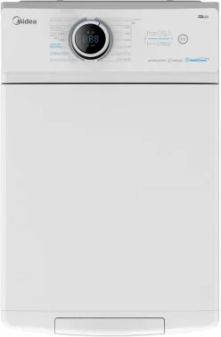 Стиральная машина Midea MF100T80BS/W-RU класс: A загр.вертикальная макс.:8кг белый инвертор
