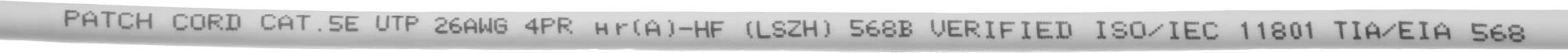 Патч-корд NTSS NTSS-PC-UTP-RJ45-5e-5.0-LSZH-WT UTP RJ-45 вил.-вилка RJ-45 кат.5E 5м белый LSZH 26AWG