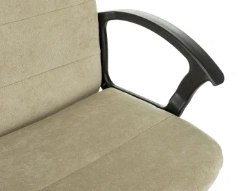 Кресло Бюрократ Triest Fabric песочный Light-21 крестов. металл черный