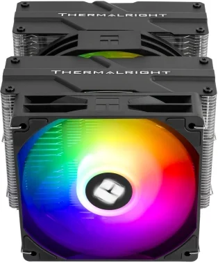 Устройство охлаждения(кулер) Thermalright Peerless Assassin 140 SE ARGB Soc-AM5/AM4/1200/1700/1851 черный 4-pin 29.5dB Al+Cu 1000gr Ret (PA140-SE-ARGB)
