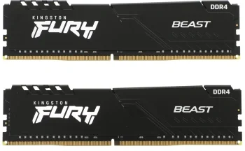 Память DDR4 2x32GB 3200MHz Kingston KF432C16BBK2/64 Fury Beast Black RTL Gaming PC4-25600 CL16 DIMM UDIMM 288-pin 1.35В dual rank с радиатором Ret