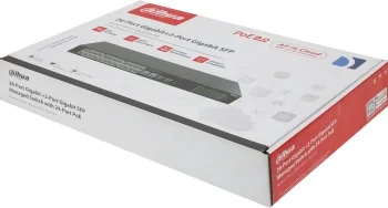 Коммутатор Dahua DH-CS4228-24GT-375 (L2) 24x1Гбит/с 2xКомбо(1000BASE-T/SFP) 2SFP 24PoE 375W управляемый