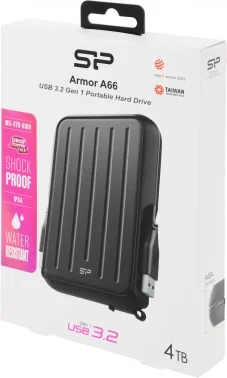 Жесткий диск Silicon Power USB3.0 4TB SP040TBPHD66LS3K Armor A66 2.5" черный