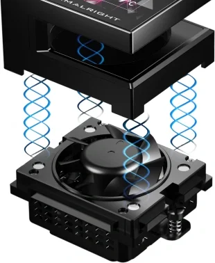 Система водяного охлаждения Thermalright Stream Vision 360 нет подсветки Soc-AM5/AM4/1200/1700/1851 черный 4-pin 31.4dB Al LCD Ret (S-VISION-360-BL)