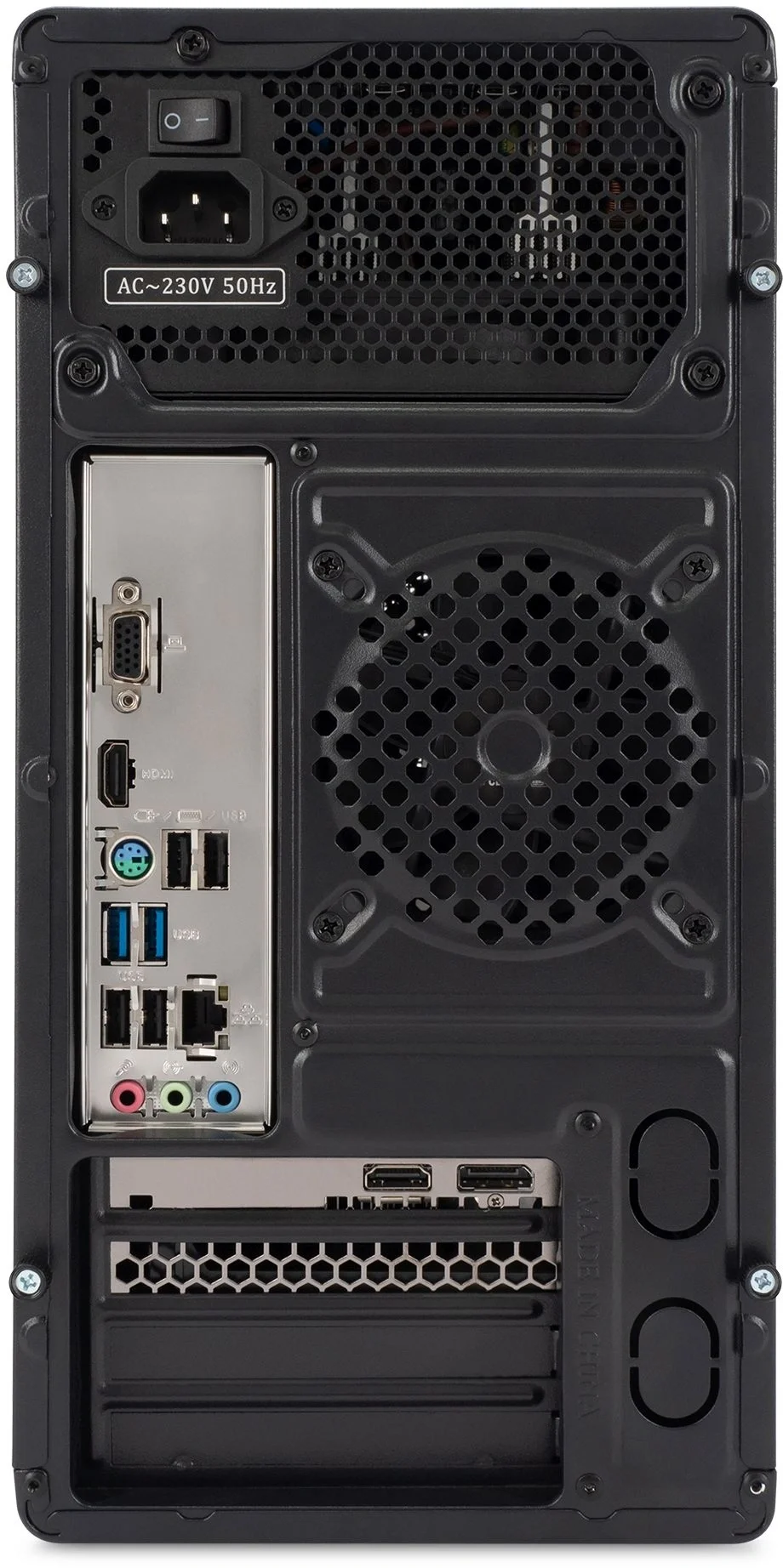ПК IRU Tactio 310H6SEA MT i5 14400F (2.5) 32Gb SSD512Gb RTX5050 8Gb без ОС GbitEth 500W черный (RUS) (2164591)
