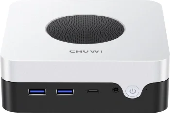 Неттоп Chuwi LarkBox X i3 1220P (1.5) 8Gb SSD256Gb UHDG Windows 11 Pro 2xGbitEth WiFi BT 65W черный/белый