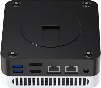 Неттоп Chuwi LarkBox X i3 1220P (1.5) 8Gb SSD256Gb UHDG Windows 11 Pro 2xGbitEth WiFi BT 65W черный/белый