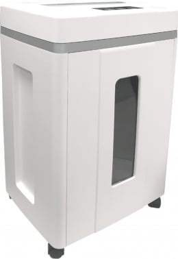 Шредер Office Kit S200TS 0,8x1 белый (секр.P-7) фрагменты 6лист. 25лтр. скобы пл.карты CD