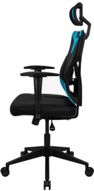 Кресло игровое Aerocool Guardian черный/голубой сиденье черный экокожа/сетка с подголов. крестов. нейлон