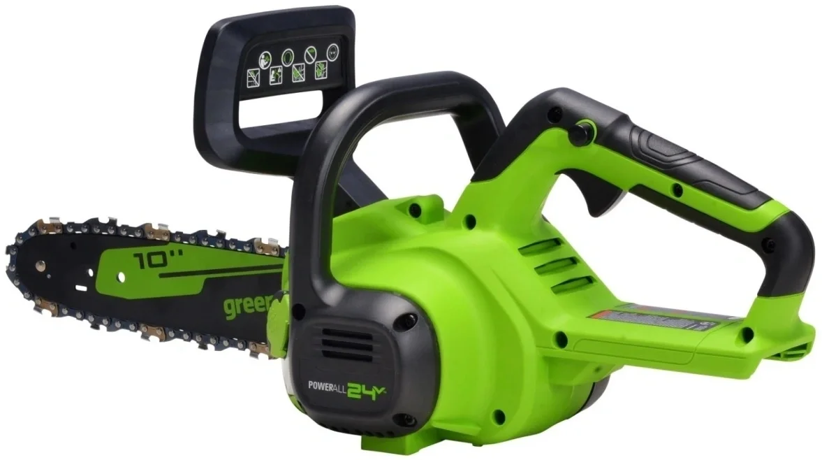 Цепная пила Greenworks G24CS25 аккум. 600Вт 0.8л.с. дл.шины:10" (25cm) 1аккум. 8Ач ЗУ (2007707UH)