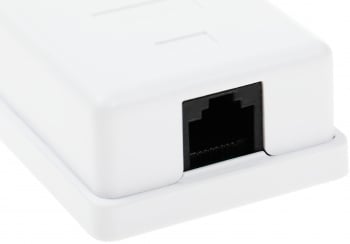 Розетка Lanmaster TWT-SM1-45-WH RJ45 1 кат.5E бел. (упак.:1шт)