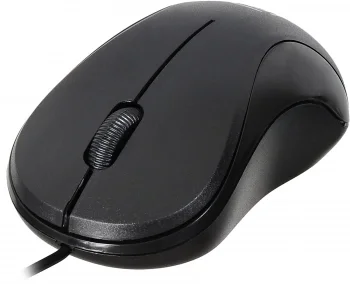 Мышь Оклик 115S черный оптическая 1200dpi USB для ноутбука 3but (711636)