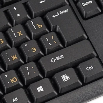 Клавиатура Оклик 130M черный USB (337077) кабель 1.6м