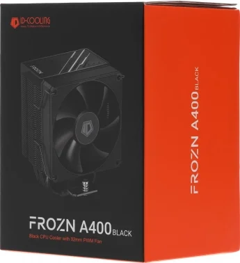 Устройство охлаждения(кулер) ID-Cooling Frozn A400 Soc-AM5/AM4/1200/1700/1851 черный 4-pin 25.8dB Al+Cu 180W 580gr Ret (FROZN A400 BLACK)