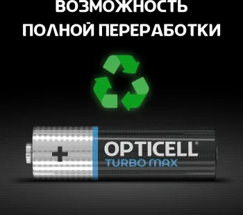 Батарея Opticell Turbo MAX LR6 AA (4шт) блистер