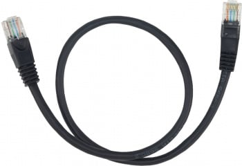 Патч-корд Buro UTP 4 пары cat.5E CCA molded 0.5м черный RJ-45 (m)-RJ-45 (m)