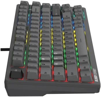 Клавиатура A4Tech Bloody MS76 механическая белый USB Multimedia for gamer LED (MS76) кабель 1.8м