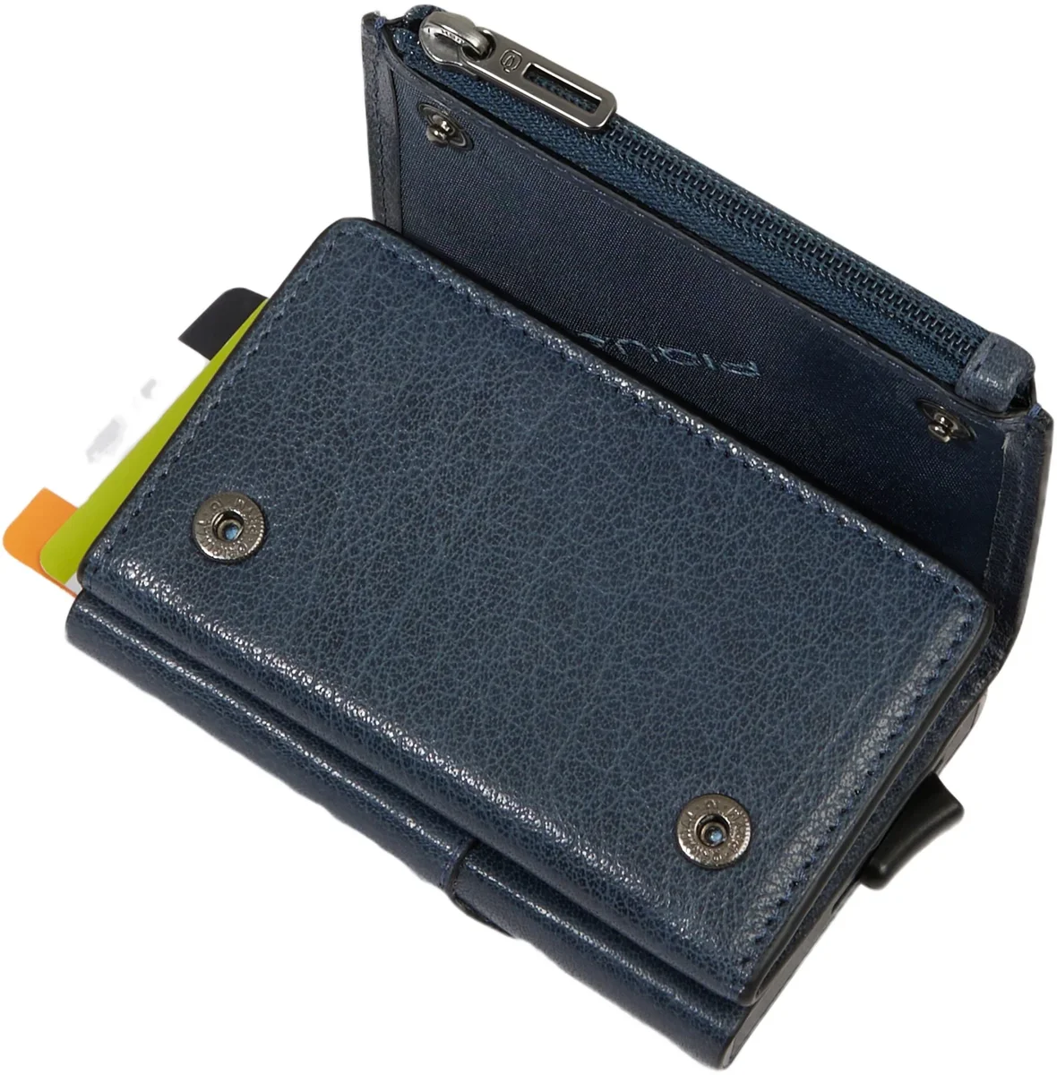 PP5649S141R/AV Чехол для кредитных карт Piquadro Solm серо-голубой натур.кожа/алюм.