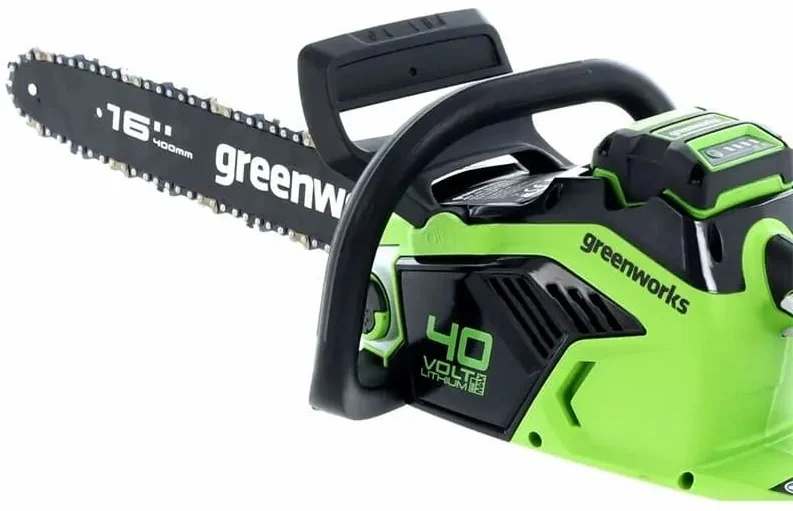 Цепная пила Greenworks GD40CS18 аккум. 1800Вт 2.4л.с. дл.шины:16" (40cm) 1аккум. 8Ач ЗУ (2005807UH)
