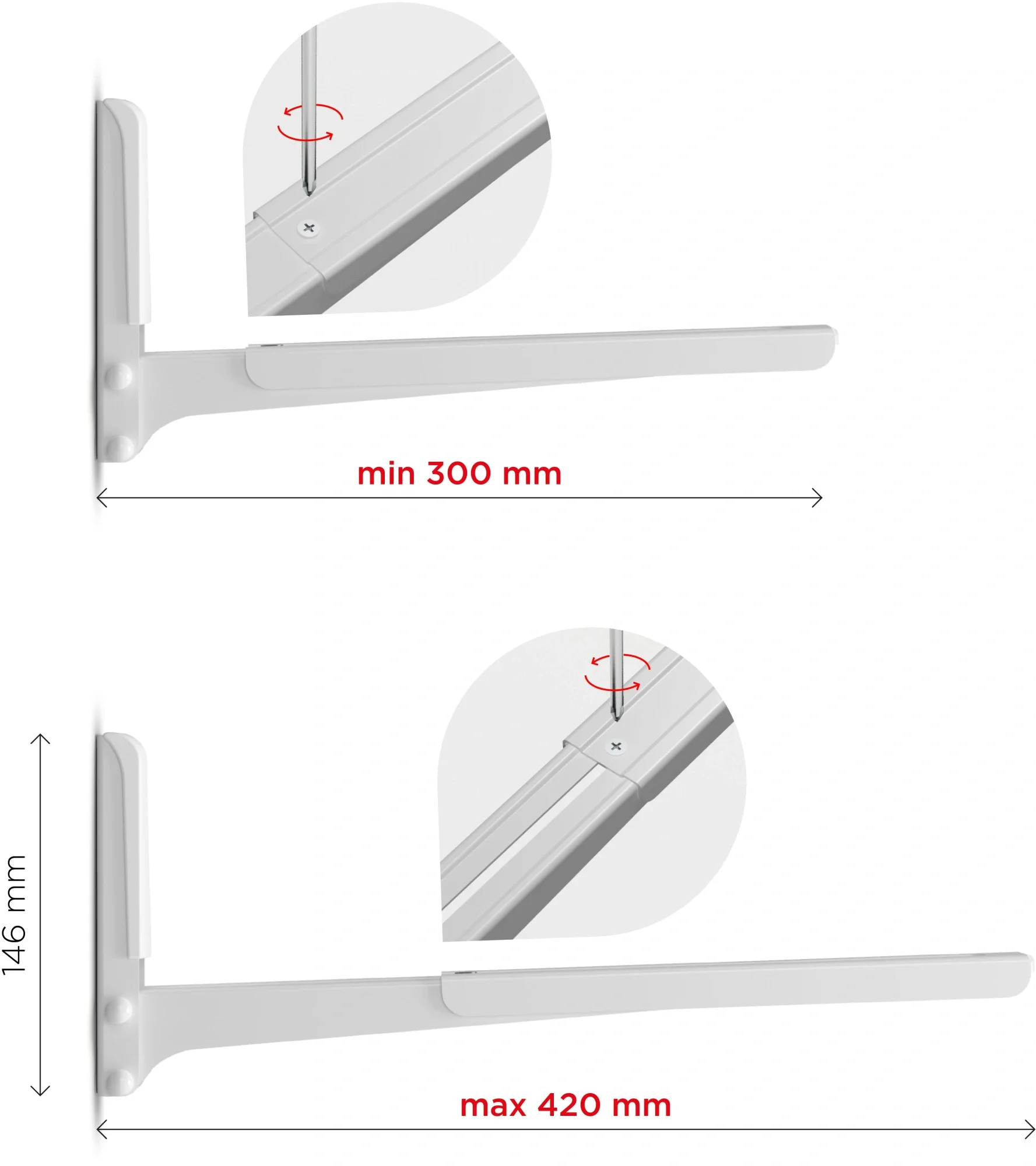 Кронштейн для СВЧ Holder MWS-2003 белый макс.40кг настенный фиксированный