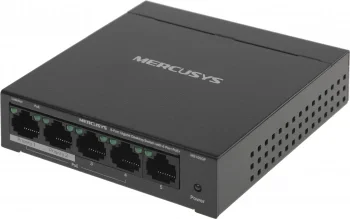 Коммутатор Mercusys MS105GP (L2) 5x1Гбит/с 4PoE+ 65W неуправляемый