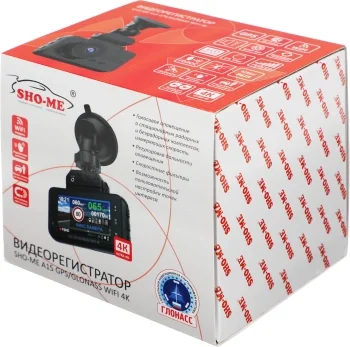 Видеорегистратор Sho-Me A15-GPS/GLONASS WI-FI черный 2160x3840 2160p 140гр. GPS MStar8629