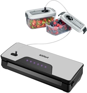 Вакуумный упаковщик Kitfort КТ-1517 130Вт 0.7Бар шир.пак.:29см серебристый/черный