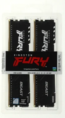 Память DDR4 2x32GB 3200MHz Kingston KF432C16BBK2/64 Fury Beast Black RTL Gaming PC4-25600 CL16 DIMM UDIMM 288-pin 1.35В dual rank с радиатором Ret