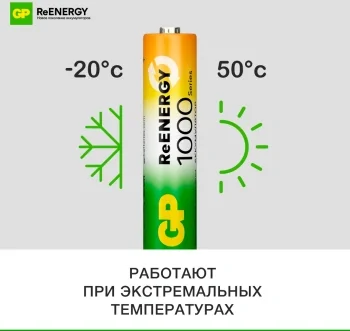 Аккумулятор GP 100AAAHC3/1RGY-2CRCB4 40/400 AAA NiMH 1000mAh (4шт) блистер