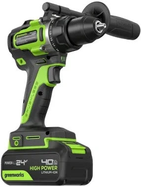 Дрель-шуруповерт Greenworks GD24DD90 аккум. патрон:быстрозажимной (3707507CUD)