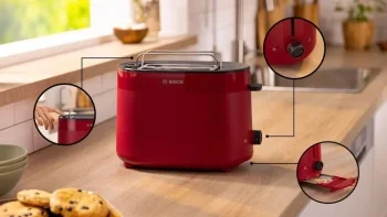 Тостер Bosch TAT2M124 950Вт красный