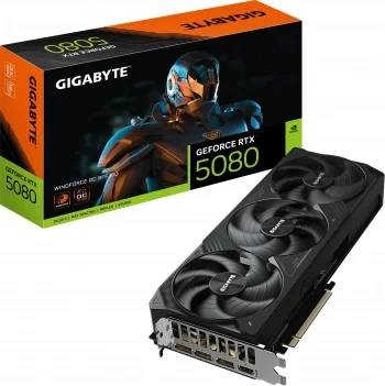 Видеокарта Gigabyte PCI-E 5.0 GV-N5080WF3OC-16GD 1.0 NVIDIA GeForce RTX 5080 16Gb 256bit GDDR7 2617/30000 HDMIx1 DPx3 HDCP Ret