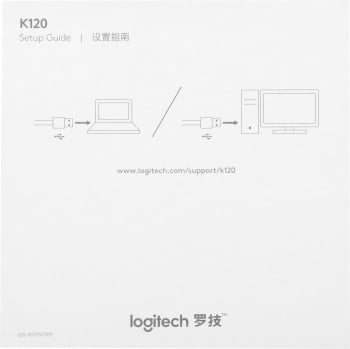 Клавиатура Logitech K120 черный USB (920-002583) кабель 1.5м