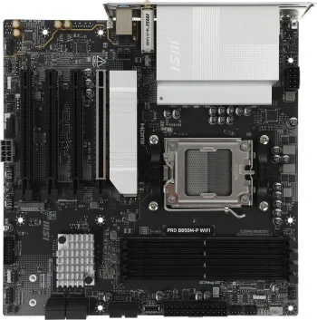 Материнская плата MSI PRO B850M-P WIFI Socket AM5 AMD B850 4xDDR5 mATX AC`97 8ch(7.1) 5Gigabit RAID+HDMI+DP