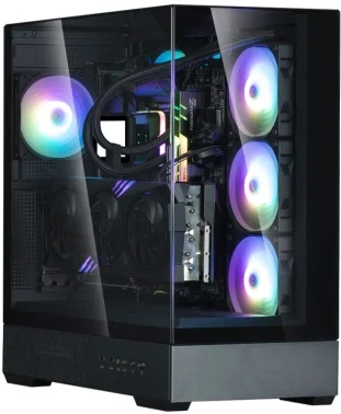 Корпус Zalman P40 Prism Plus черный без БП ATX 5x120mm 2xUSB3.0 audio bott PSU