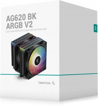 Устройство охлаждения(кулер) Deepcool AG620 Bk V2 ARGB Soc-AM5/AM4/1200/1700/1851 черный 4-pin 15-29.4dB Al+Cu 260W 1330gr Ret (R-AG620-BKAMMN-GJD)