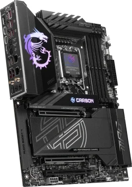 Материнская плата MSI MPG Z890 CARBON WIFI Soc-1851 Intel Z890 4xDDR5 ATX AC`97 8ch(7.1) 5Gigabit + 2.5Gigabit Ethernet RAID+HDMI