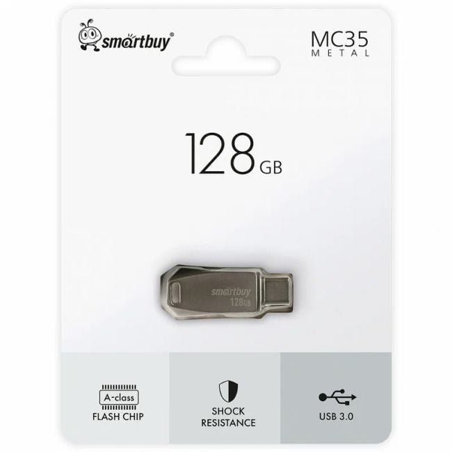 SB128GBMC35 UFD 3.0 SmartBuy 128GB MC35 Metal  Dual Type-C/Type-A (SB128GBMC35)