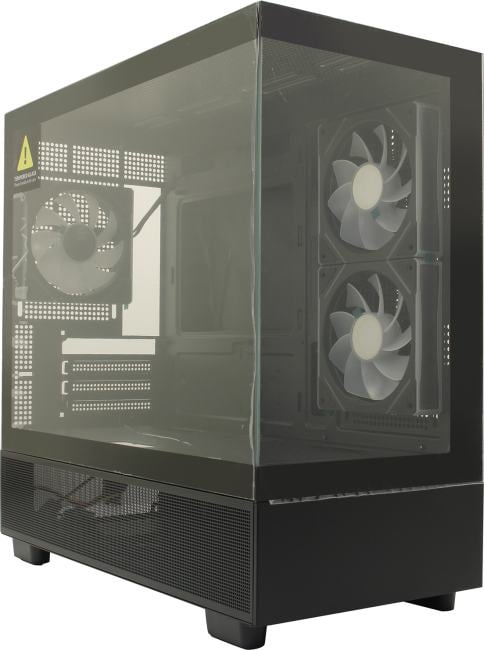 Корпус для ПК 1STPLAYER - MIKU Mi5 ARGB, mITX, mATX, 1х2.5", 1х3.5", 1xUSB2.0, 1xUSB3.0, Mini Tower, без БП, цвет чёрный, Mi5-BK-2FC7R-1FC7