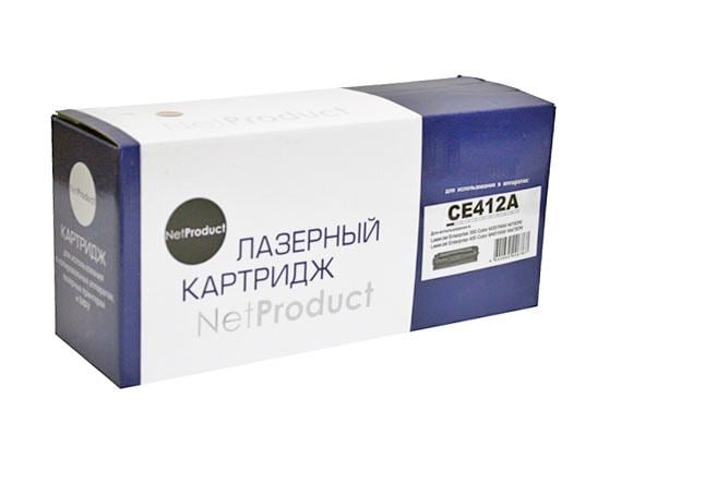 Картридж NetProduct N-CE412A, для HP, Y, 2600 стр.