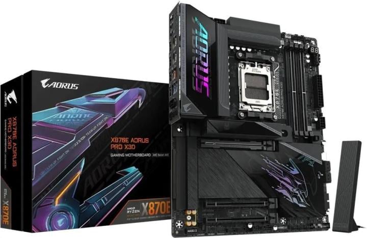GIGABYTE X870E A PRO X (RTL) AM5 <X870E> 3xPCI-E HDMI 5GbLAN+WiFi+BT SATA  ATX  4DDR5