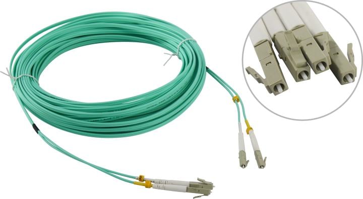 Hyperline <FC-D2-503-LC/PR-LC/PR-H-20M-LSZH-AQ> Patch cord ВО, LC-LC, duplex,  MM 50/125 20м