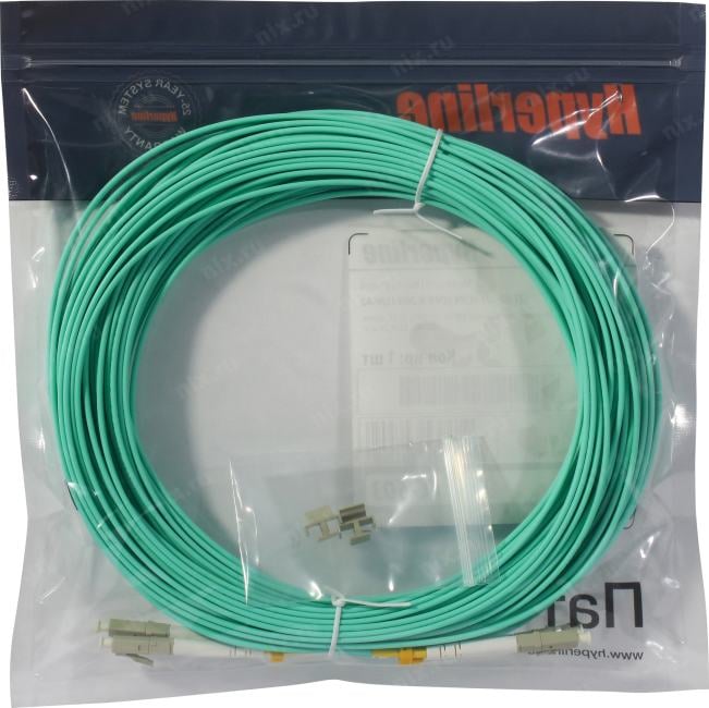 Hyperline <FC-D2-503-LC/PR-LC/PR-H-20M-LSZH-AQ> Patch cord ВО, LC-LC, duplex,  MM 50/125 20м