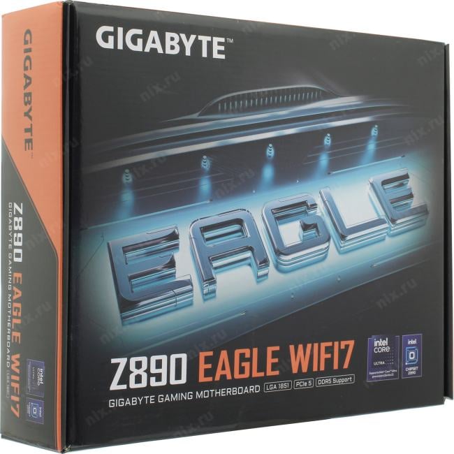 GIGABYTE Z890 EAGLE WIFI7 (RTL) LGA1851 <Z890> 3xPCI-E DP 2.5GbLAN+WiFi+BT SATA RAID  ATX  4DDR5