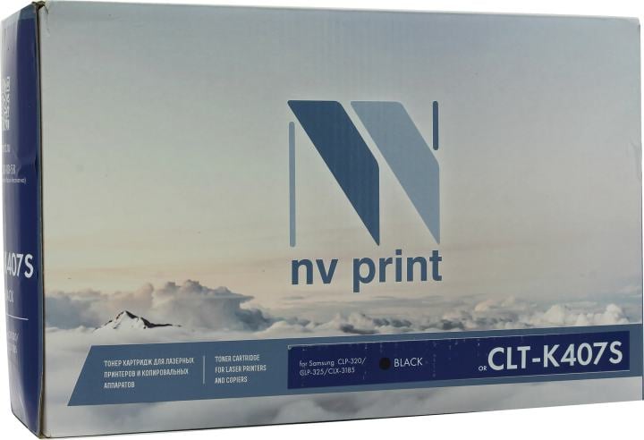 Картридж NV-Print аналог CLT-K407S Black для Samsung  CLP-325,  CLX-3185